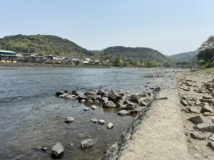 宇治川沿い