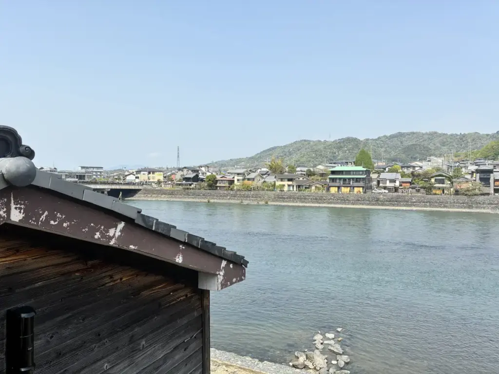 中村藤吉平等院店から見える宇治川の景色
