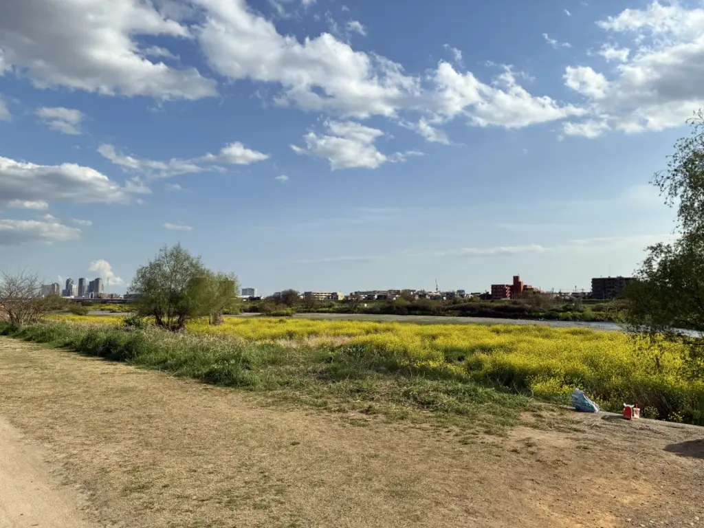 多摩川沿い